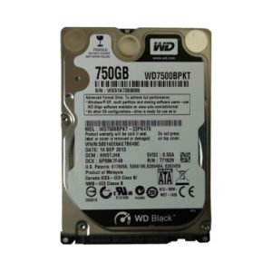 هارد لپ تاپ 750 گیگ وسترن مشکی مدل WD7500BPKT کارکرده
